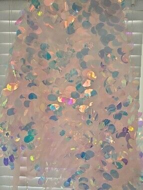 Iridescent Sequin Fabric - Blue & Pink Shimmer 62" X 50"